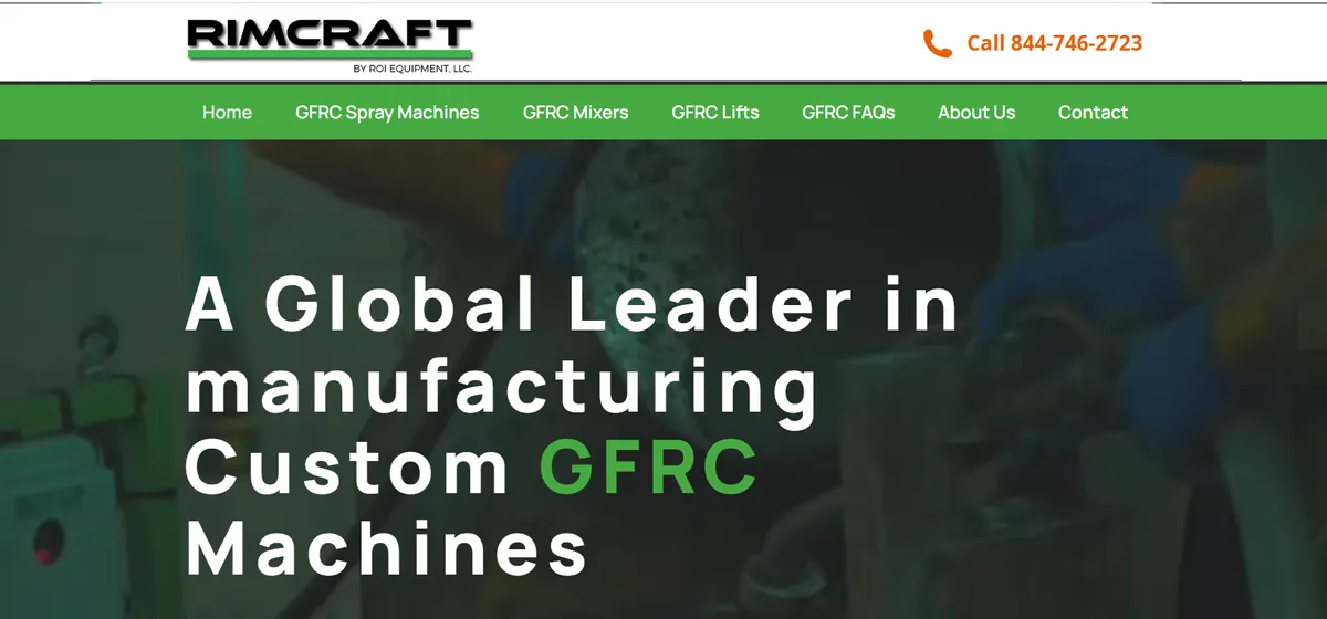 Rimcraft website on desktop