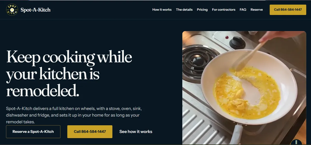Spot-A-Kitch website on desktop